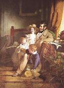 Friedrich von Amerling Portrat des Rudolf von Arthaber und seiner Kinder oil painting artist